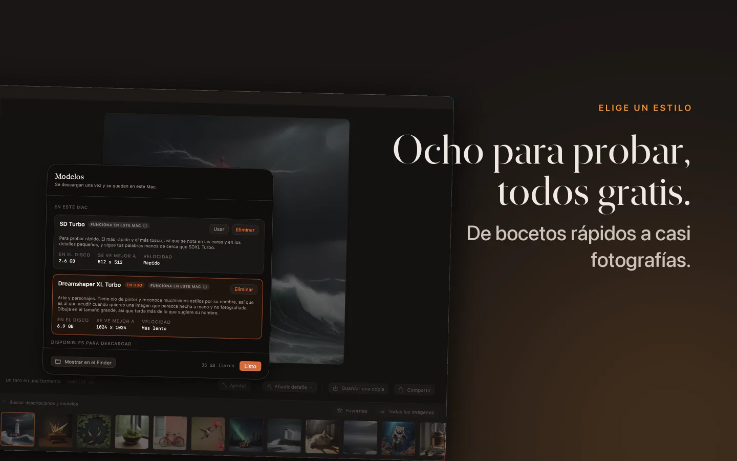 La biblioteca de modelos de Kiln en el Mac
