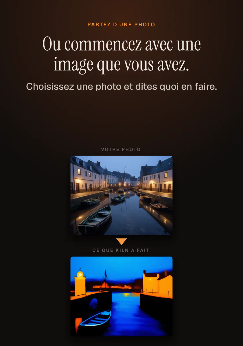 Kiln sur iPhone : partir d’une photo personnelle et la transformer en une nouvelle image