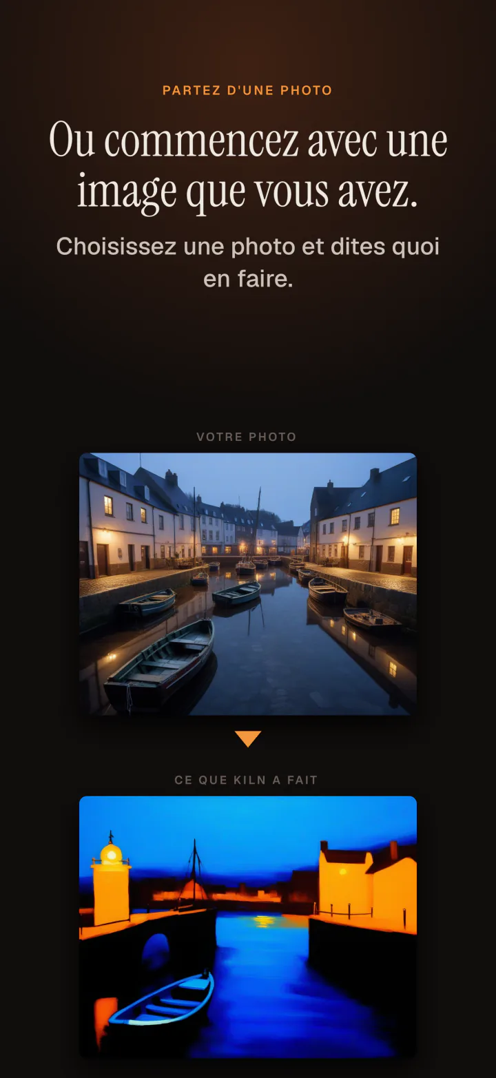 Kiln sur iPhone : partir d’une photo personnelle et la transformer en une nouvelle image