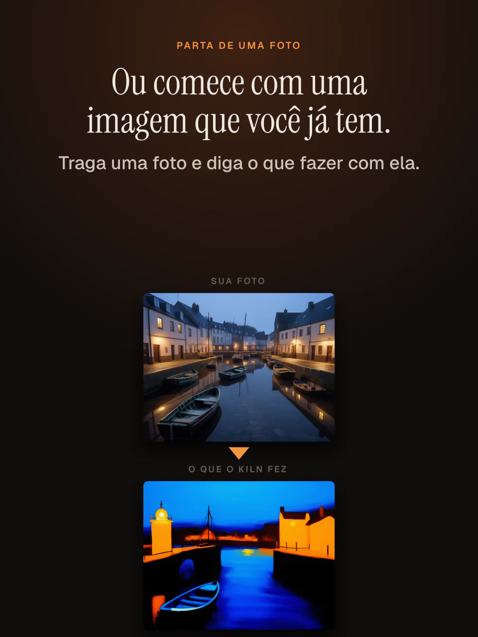 Kiln no iPad: começar com uma foto sua e transformá-la em uma imagem nova